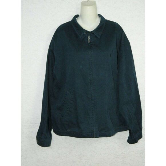 Polo Ralph Lauren Jacket Navy Blue Full Zip Heavy Canvas Size XXL - Picture 1 of 8